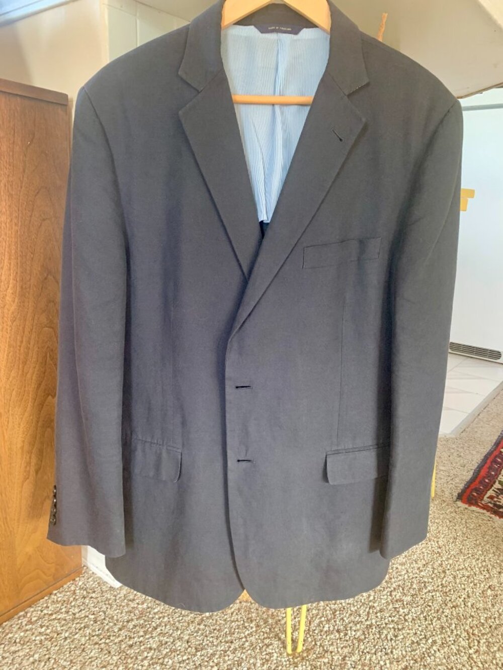 Brooks Brothers Men's Sports Coat Linen/Cotton Blend Size 45R
